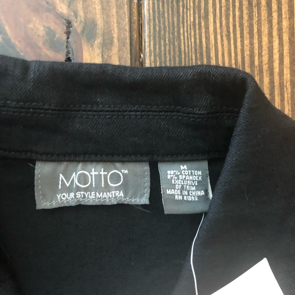 NWT Black QVC Motto Mantra Denim Jacket - Picture 3 of 6
